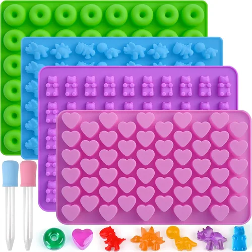 Miniatura 18 de Sakolla - Moldes de silicona redondos para caramelos, 220 cavidades, moldes cilíndricos mini para chocolate, caramelos duros, gomitas, ganache, Mini