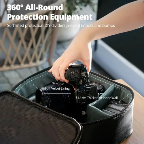 Miniatura 3 de AMBITFUL Bolsa de transporte Zoom P7 S para equipos de fotografía con gran capacidad, estuche de almacenamiento multifuncional para mini dron