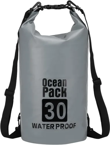 Miniatura 35 de Bolsa seca impermeable, 5 L, ajuste para mujeres y hombres, bolsas a prueba de agua, mochila flotante ligera de almacenamiento en seco con silbato
