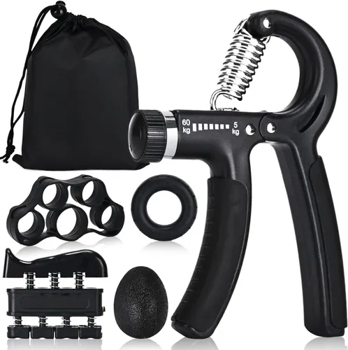 Fortalecedor de agarre de mano, entrenador de fuerza de agarre, 22-132 libras de resistencia ajustable para antebrazo ejercitador para