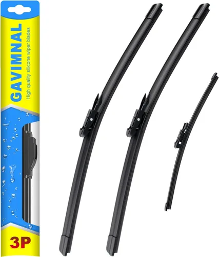 Miniatura 29 de Gavimnal® 15"+15"+13" escobillas limpiaparabrisas de silicona de repuesto para Jeep Wrangler JK 2008-2018 Jeep Wrangler 2007-2017, escobillas