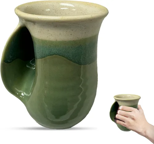 Miniatura 10 de Clay in Motion - Taza calentadora de manos para diestros, diseño Desert Sand