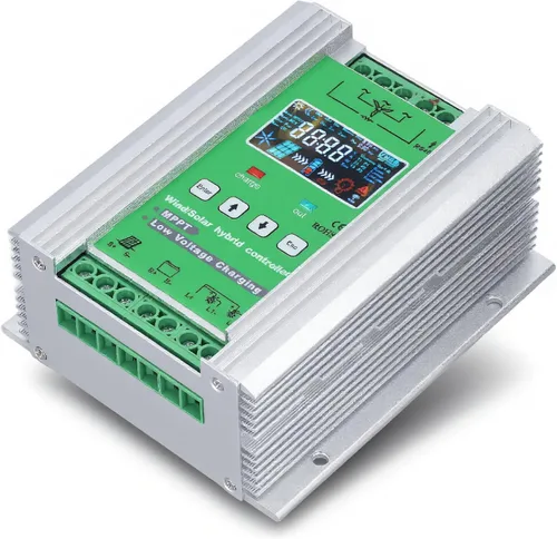 Controlador solar de viento MPPT de 2000 W para viento de 0 a 1000 W con sistema de panel solar de 0-1000 W, controlador MPPT Boost con función de