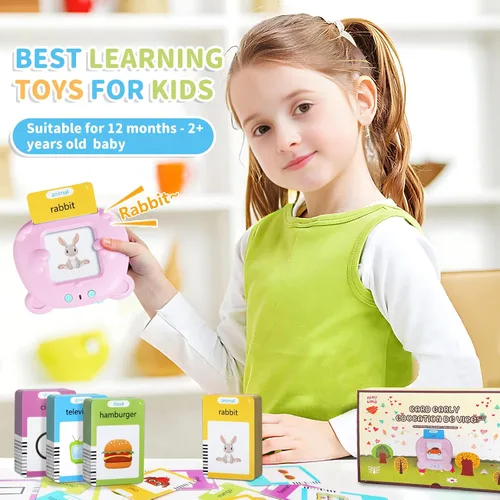 Miniatura 4 de Tarjetas flash parlantes para niños pequeños con 224 palabras visuales, juguetes Montessori, terapia del habla, juguetes sensoriales para autismo