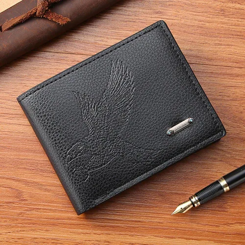 Miniatura 20 de Cartera delgada para hombre con monedero, cartera minimalista con cremallera, carteras plegables para hombre con tarjetero de crédito, cartera