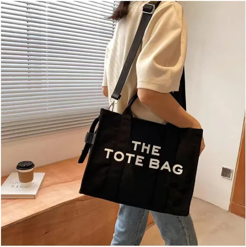 Miniatura 5 de GLOD JORLEE Bolso de mano para mujer, bolso cruzado de lona de moda (negro), Negro