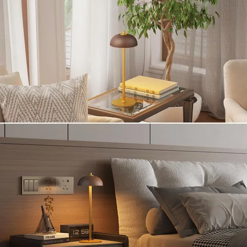 Miniatura 6 de Lámpara de mesa inalámbrica recargable – Lámpara de mesa con batería de 5000 mAh, 3 modos de color, luz de mesa LED de atenuación continua