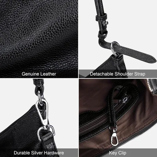Miniatura 7 de Over Earth Bolso Hobo de cuero genuino para mujer, bolsos cruzados
