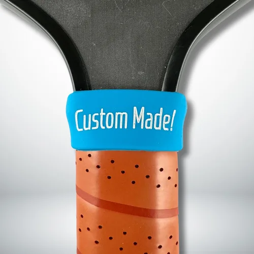 Miniatura 11 de Bandas de nombre de paleta de pickleball personalizadas, agarre de silicona personalizado, etiquetas de identificación de pickleball duraderas Verde