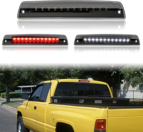 Tercera luz de freno LED para Ram 1500 2500 3500 94-01, KEWISAUTO negro ahumado LED 3ª luz trasera de freno trasero para Dodge Ram 1500 2500 3500