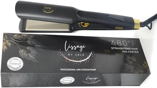 Miniatura 3 de Plancha de pelo profesional de 1.5 pulgadas, plancha plana de titanio ajustable hasta 450 °F