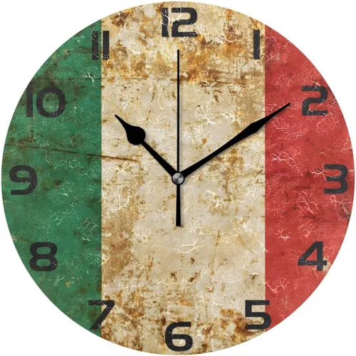Miniatura 13 de ALAZA - Reloj de pared redondo con mapa étnico de África, silencioso, sin tictac, pintura al óleo para el hogar, oficina, escuela, arte decorativo