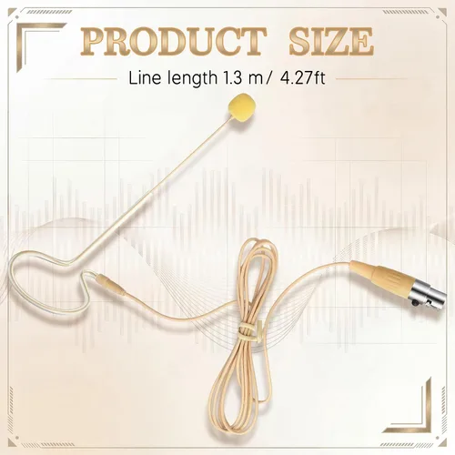 Miniatura 2 de TOODOO 2 unids en la parte trasera del oído auricular eléctrico micrófono mini XLR 3 Pin Ta3f Plug Mic sobre el auricular de la oreja micrófono