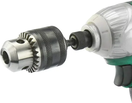 Miniatura 6 de uxcell Mandriles de taladro, 3/8-24UNF roscado de 0.059-0.394 in de capacidad con llave de mandril para taladro inalámbrico con cable de impacto