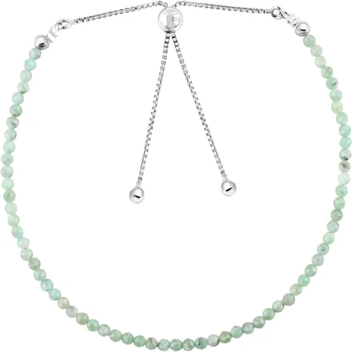 OdrillionGems Pulsera de bolo de plata de ley 925 con cuentas redondas facetadas, hecha a mano, minimalista, cristales curativos, deslizante,