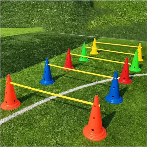 YXXSDP Juego de conos de obstáculos profesionales, conos de entrenamiento ajustables y postes de agilidad, equipo de práctica multideportivo para