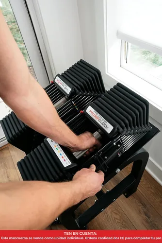 Miniatura 7 de PowerBlock Pro 100 - Mancuerna ajustable, se vende como una sola unidad, mancuerna de 5 a 100 libras, construcción de acero duradero