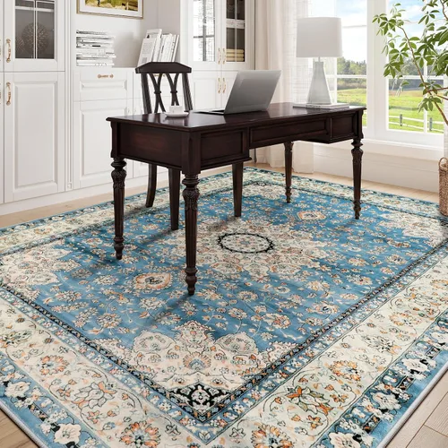 Miniatura 224 de Lahome Alfombra Bohemia Tribal Lavable de 3 x 5, Alfombras Antideslizantes para Entrada, Dormitorio, Sala de Estar, Vintage, Ultra Suave, No
