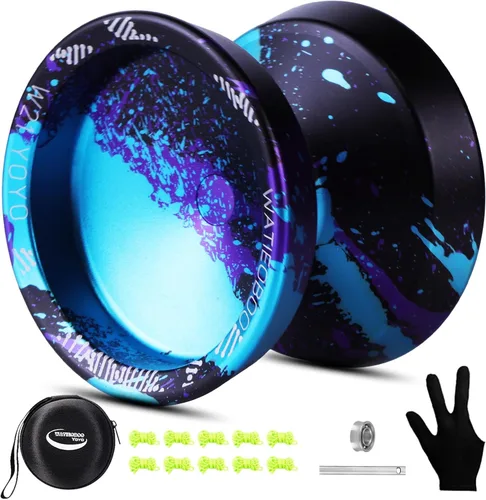 Miniatura 9 de Yoyo R8 Responsive Yoyo para principiantes, Yoyos profesionales no responsivos para adultos Pro Yoyos de trucos de metal con kit de rodamientos Yo
