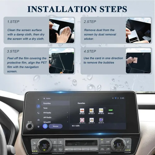 Miniatura 4 de Protección de Pantalla para Auto [2 Piezas] 12.3" para Toyota Grand Highlander 2024 2025 2026 Protector de Pantalla para Toyota Grand Highlander