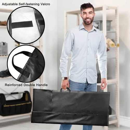 Miniatura 4 de Bolsa de almacenamiento acolchada para hojas de mesa, 1 paquete, bolsa de hojas de mesa de comedor resistente impermeable con cierre ajustable