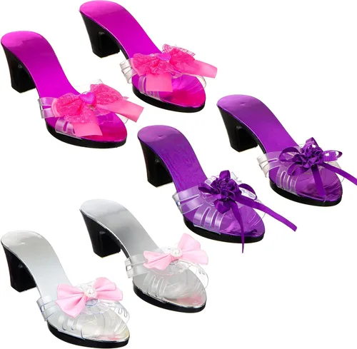 Miniatura 10 de 3 Pack Dress Up Kids Royalty Heels - Pretend Play High Heels for Kids, Princess Play Dress Shoes - Toddler Size 7-10