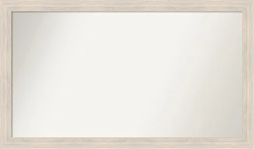 Miniatura 11 de Amanti Art Espejo de baño blanco para sobre el fregadero, 30 x 35 pulgadas, espejo de tocador rectangular estrecho de Eva de oro blanco, marco