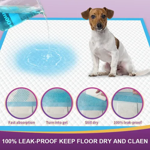 Miniatura 4 de IMMCUTE Almohadillas extragrandes para orina de perro de 36 x 36 pulgadas, 30 unidades, almohadillas de entrenamiento para orina de cachorros, súper