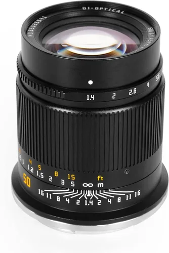 Miniatura 11 de TTArtisan Lente de cámara sin espejo F1.4 de 1.969 in F1.4 con gran apertura manual, montaje en L compatible con S1, S1R, S1H, S5, L, T, TL, TL2, CL