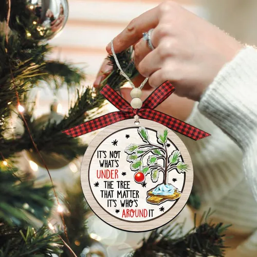 Miniatura 6 de Adornos de Navidad 2026, adornos de madera para árbol de Navidad, regalos de decoración de Navidad para mujeres, hombres, adorno de vacaciones