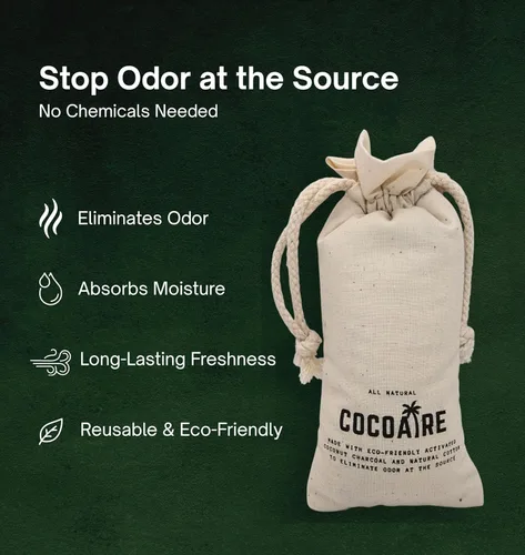 Miniatura 2 de Desodorizante para zapatos, absorbente de olores de carbón de coco activado (paquete de 2), elimina la humedad y el olor de zapatos, bolsas