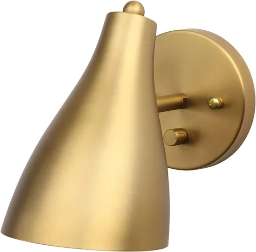 Miniatura 7 de Pathson Lámpara de pared ajustable con interruptor de atenuación, iluminación vintage de pared de noche con acabado negro mate, lámpara de pared