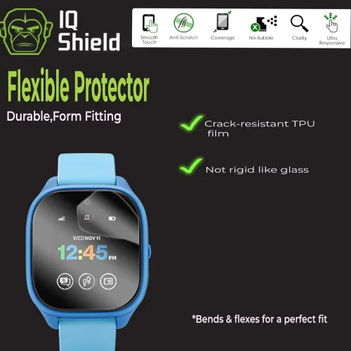 Miniatura 2 de IQShield Paquete de 6 protectores de pantalla para Verizon Gizmo Watch 2, fácil de instalar, ultrafino, resistente a las manchas, arañazos
