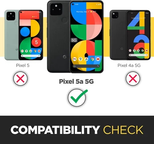 Miniatura 2 de Encased Falcon Armor - Funda diseñada para Pixel 5a 5G con clip para cinturón, funda protectora de cuerpo completo con funda (Google Pixel 5a)