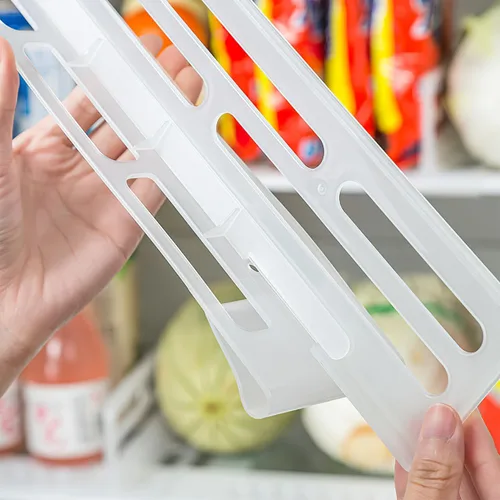 Miniatura 7 de ARTIBETTER 3 separadores ajustables para puerta lateral de refrigerador, organizadores de plástico para almacenamiento de alimentos y bebidas