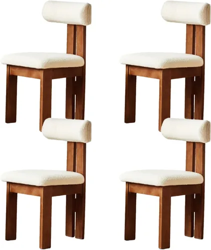 Miniatura 8 de Sillas de comedor modernas tapizadas, sillas de cocina con marco de madera maciza, silla de sala de estar, cómodo soporte de respaldo alto para sala