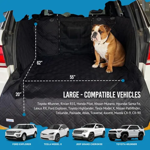 Miniatura 2 de Bulldogology Forro de Carga para SUV - Forro de Maletero para Mascotas de Servicio Pesado Cubierta de Carga - Cubierta de Carga Impermeable