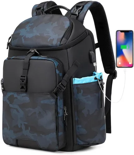 Miniatura 2 de Mochila para cámara DSLR/SLR/sin espejo, bolsa grande para fotografía para hombres y mujeres, con compartimento para laptop y soporte para trípode