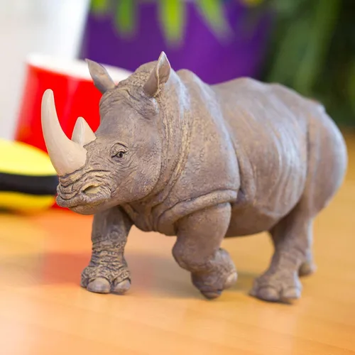 Miniatura 4 de Safari Ltd. Figura de rinoceronte blanco – Figura detallada de plástico de 12.5 pulgadas – Divertido juguete educativo para niños, niñas y niños a