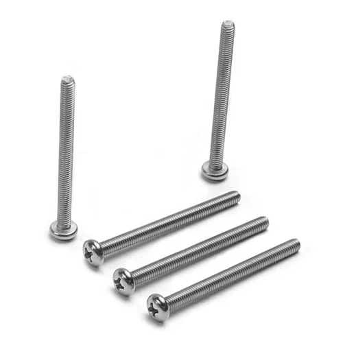 Miniatura 17 de Tornillos de máquina de jalar de perilla M4-0.028x0.197 in M4-0.028x0.197 in Tornillos de cabeza plana métrica Phillips Drive Tornillo de cabeza