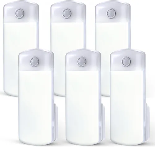 Miniatura 9 de Paquete de 2 luces LED de fallo de alimentación, 4 en 1 linternas recargables enchufables con detección de movimiento, luces LED de emergencia