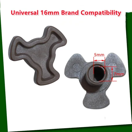 Miniatura 4 de 4 piezas de 0.630 in Horno de microondas Turntable Roller Guide Coupler - Eje de bandeja para placa giratoria de microondas rotación suave