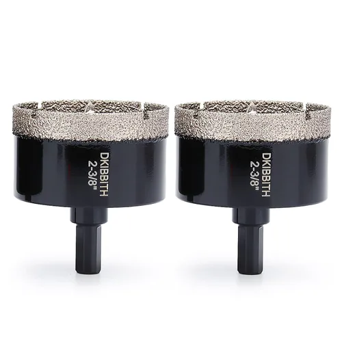 Miniatura 22 de DKIBBITH Juego de brocas de diamante de 5/8" con broca piloto - Paquete de 2 brocas de diamante de 5/8" con punta de diamante para agujeros