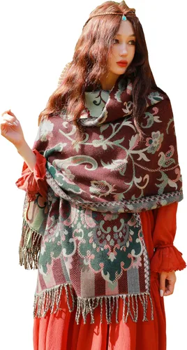 Miniatura 91 de iCuviy Bufanda grande de moda para invierno, chales y envolturas para mujer, extra suave, sensación de cachemira, bufandas frías para mujer