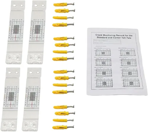 Miniatura 5 de Yuly Monitor de grietas de construcción de alta resistencia para mampostería de hormigón y estuco, medidor de grietas de medición de grietas