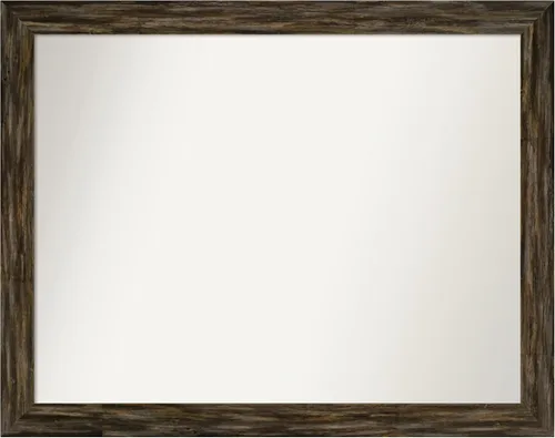 Miniatura 314 de Amanti Art Espejo de baño marrón para sobre el fregadero, 25 x 25 pulgadas, hecho a medida, espejo de tocador cuadrado marrón medio, marco de madera