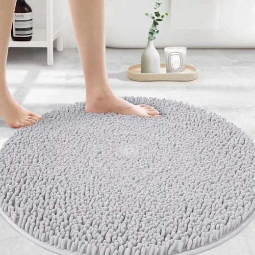 Miniatura 15 de MAYSHINE Alfombra de Baño de Chenilla Afelpada Extra Suave, Súper Absorbente, Alfombra de Baño Antideslizante Microfibra Esponjosa