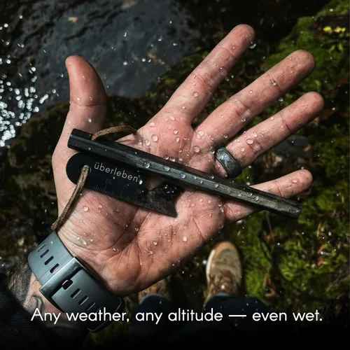 Miniatura 7 de Überleben Hexå Ferro Rod Fire Starter Survival Tool – Up to 20,000 Strikes, 1/2" Thick Hexagon Fire Steel with Multi-Tool Striker & Lanyard