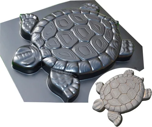 SvitMolds Molde de bricolaje con forma de tortuga escalonada, molde decorativo de tortuga, molde de cemento para hormigón, manual personalizado para