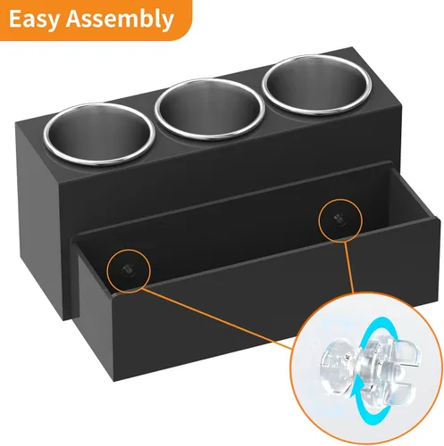 Miniatura 7 de NIUBEE Organizador de herramientas para el cabello, secadora de pelo acrílica y soporte para peinado, organizador de secadora de baño para encimera